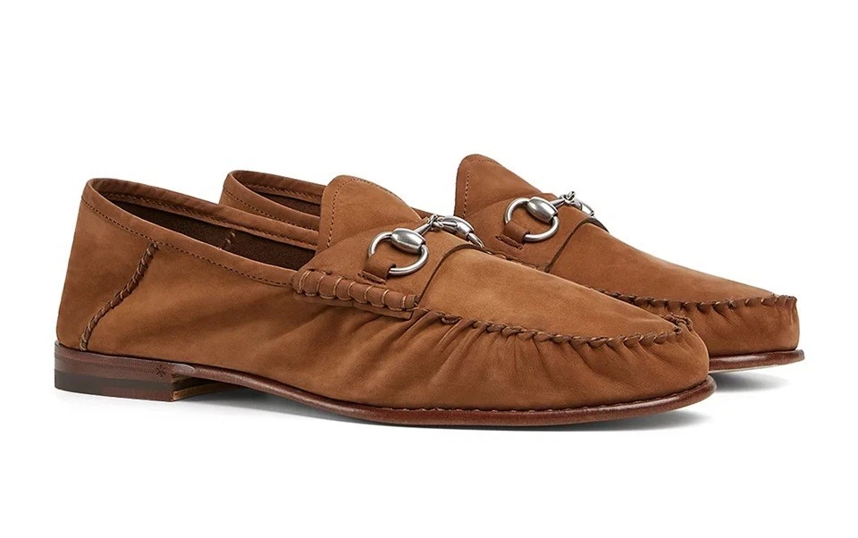 Gucci mens shoes, brown, size 10 loafers Dark Brown Leather Gucci Jordaan Loafer | GUCCI® US main image 2
