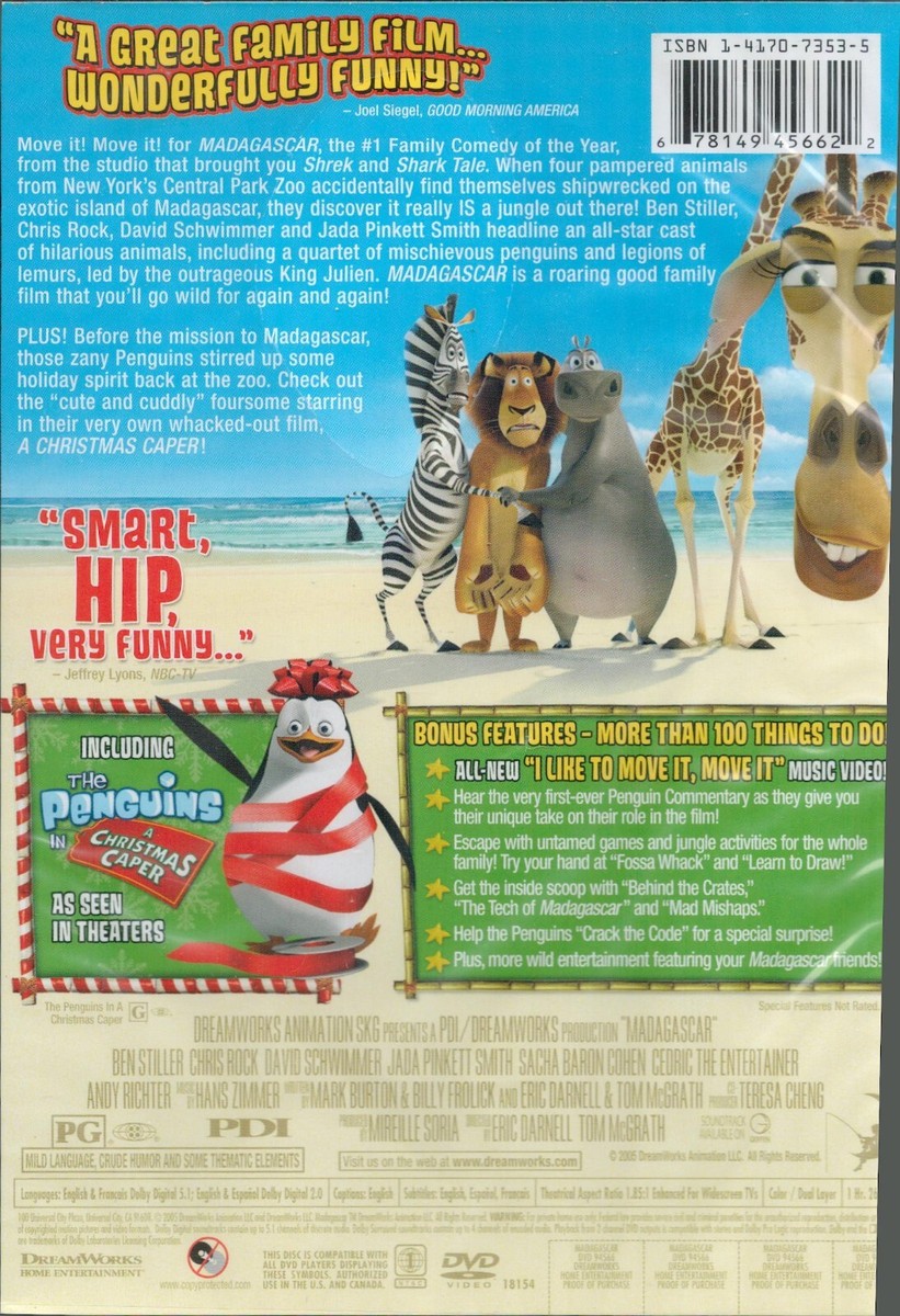 Madagascar (DVD, 2005, Widescreen) 678149456622| eBay