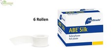 6 rolek Plaster rolkowy Plaster mocujący 2,5 cm x 5 m Meditrade ABE Plaster zszywający