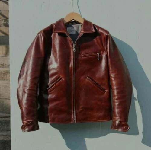 1930's Vintage style Brown Cowhide Leather veg tanned natural cowhide jacket XXL
Opens in a new wind