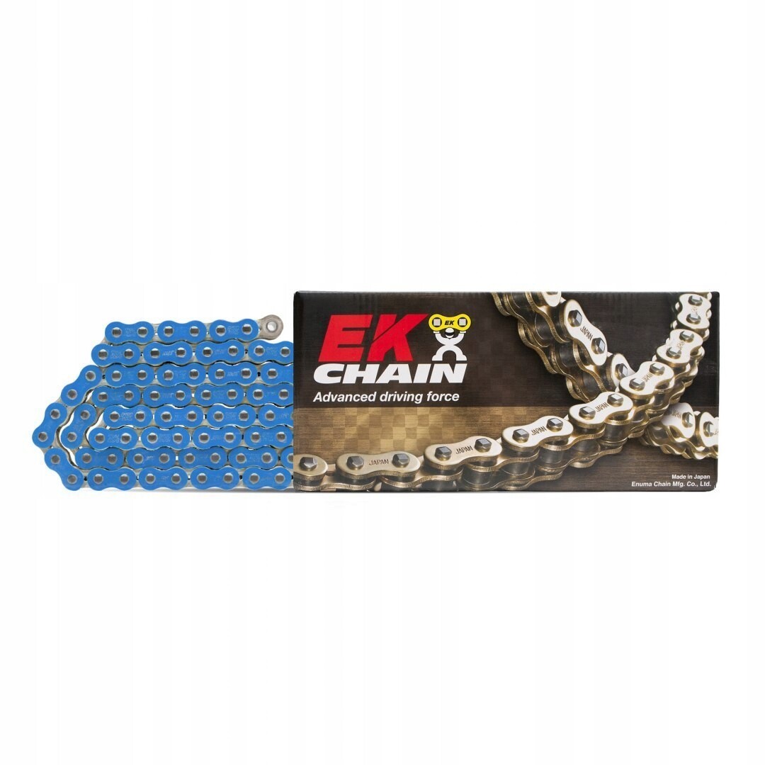 Chaîne EK 520MRD7 bleu sans joints pour moto cross 500cc