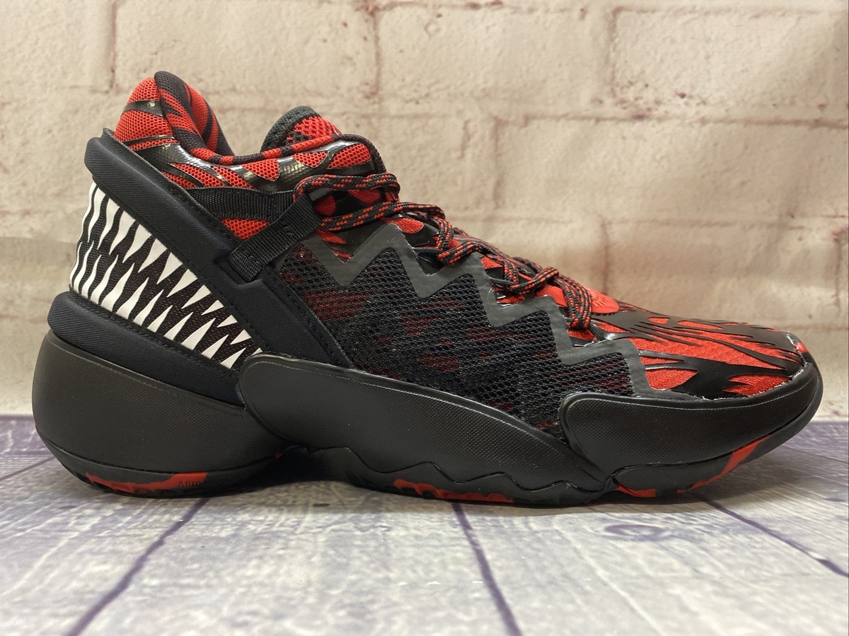 Adidas D.O.N. Issue 2 Marvel Venom Carnage Red Black Shoes Men's