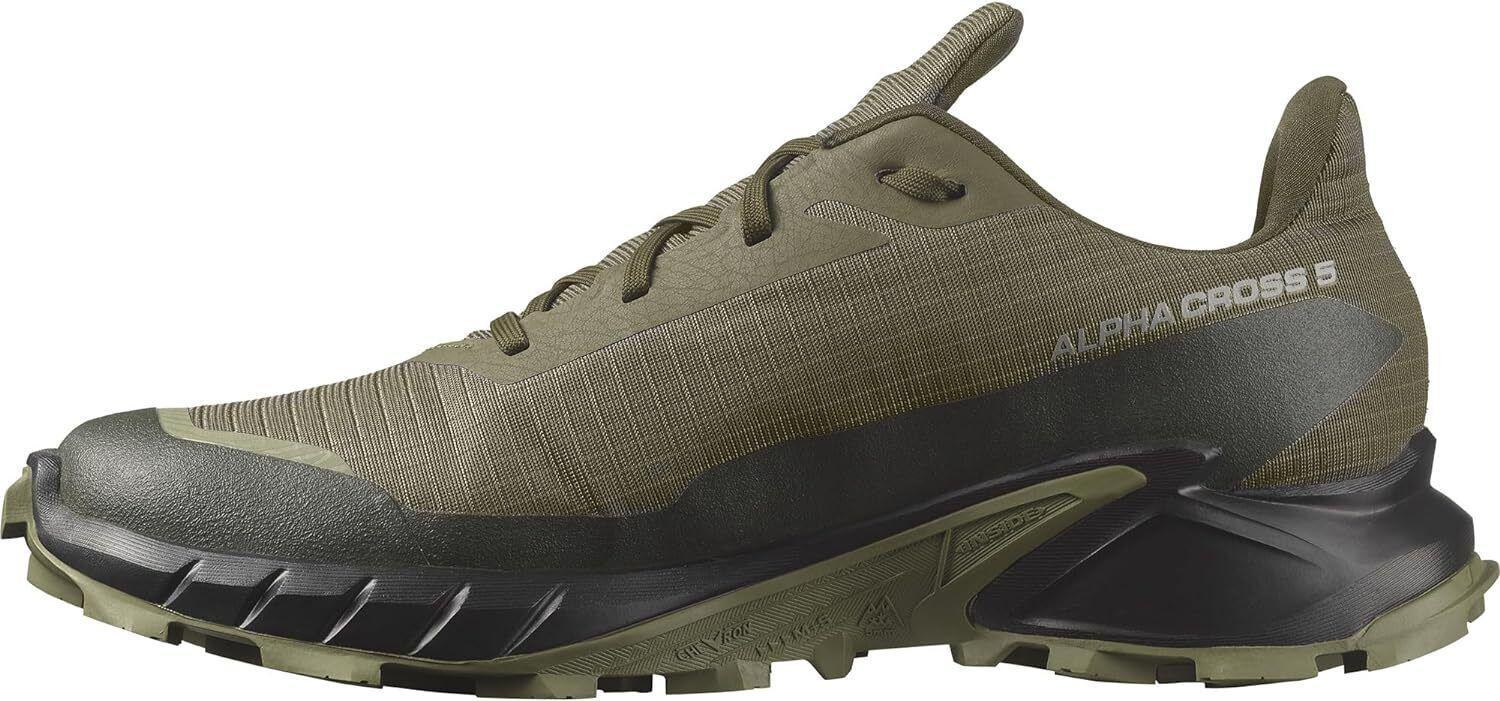 Size 8.5 - Salomon Alphacross 5 GORE-TEX Olive Night Black  display picture 2