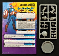 Marvel Crisis Protocol Core Set Captain America with Rules Card and 35mm Base