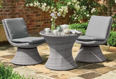 Garden Furniture Rattan Miramar 2 Seat Turning Bistro Set Rrp 599