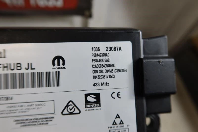 2018-2022 Jeep Wrangler JL OEM Hub Receiver Module 68449376AC 