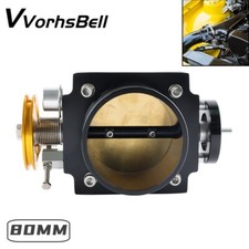 80mm 3.15 Balck Performance Throttle Body Intake Manifold High Flow Universal