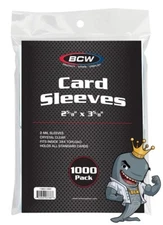 BCW Standard Card Sleeves 1000ct Pack FREE SHIP