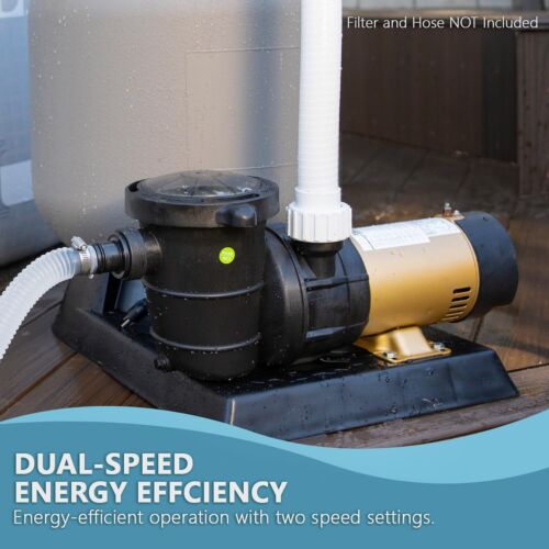XtremepowerUS 1.5HP Variable 2-Speed Swimming Pool Pump High Flow Above-Groun... - Picture 4 of 8