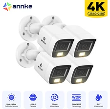ANNKE 4PCS 4K 8MP Security Camera Outdoor Color Night Vision for DVR CCTV System