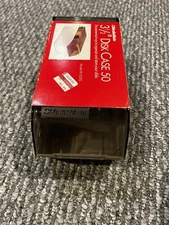 NEW Mediamate Computer 3.5 Floppy Disk Storage Case Holder 50 3-1/2" Vintage