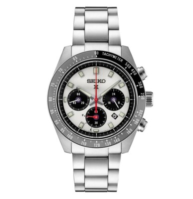 Seiko Prospex Speedtimer Solar White Dial Chrono Men's Watch SSC911 - Pre-owned