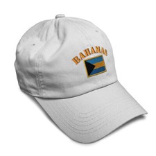 Soft Women Baseball Cap Bahamas Flag Embroidery Dad Hats for Men Buckle Closure