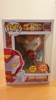 Funko POP Iron Hammer 680 Infinity Warps Marvel Glow in the Dark