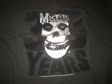 2007 Misfits 30th Anniversary Flock Foil Skull Shirt SZ MED New Old Stock vtg