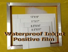 Waterproof Inkjet Film For Screen Printing 11" x 17" 100 Sheets- 4 mil