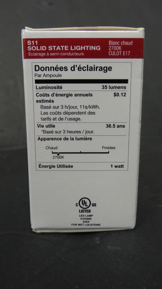 1 3 HALCO ProLed S11 Dimmable 80525 Warm White 2700K BASE E17 NIB! F/S - Image 2 of 4