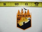 MOUNTAIN CLIMBING BIRDS TREES SMALL STICKER DECAL HIKING CAMPING WOODS GEAR PARK