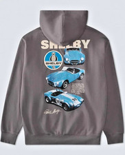 Mens Size Medium Carroll Shelby Hooded Sweatshirt Car Cobra