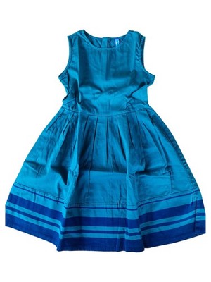Friboo Mädchen Freizeitkleid Gr. 80 Blau Gestreift Casual Baumwolle