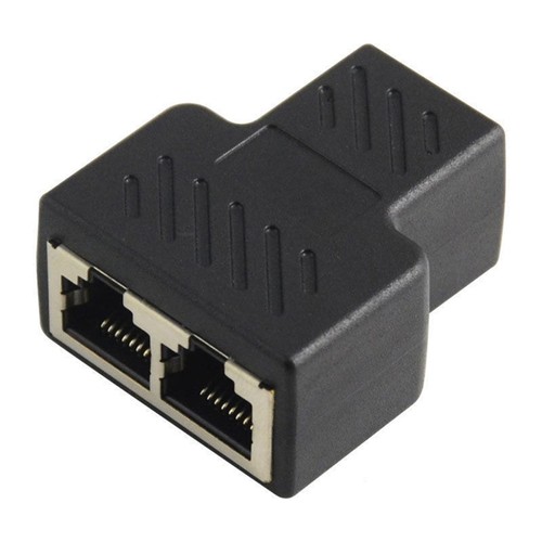 1 To 2 Ways RJ45 LAN Ethernet Network Cable Female Splitter Connector Adapter _j - Photo 10/12