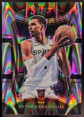 2023-24 Panini Select Victor Wembanyama #311 Tectonic Prizm RC Mezzanine Spurs