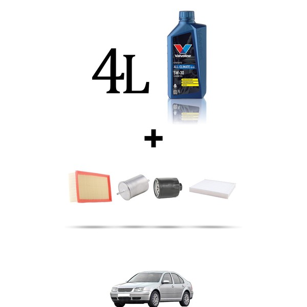 Hoffcar Servicekit 4 Filter Und 4L ÖL FüR VW Bora 1.6 FSI 81KW Ab 2002-image
