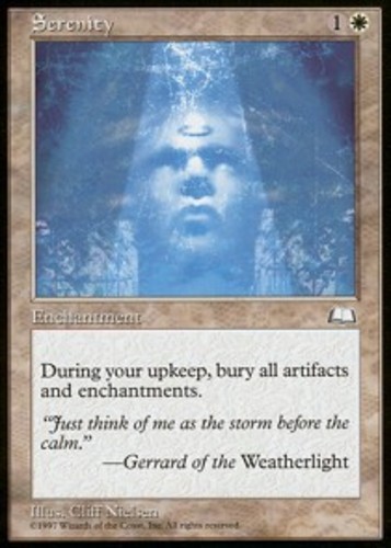 [1x] Serenity Played, English Weatherlight MTG Magic