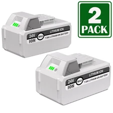 2 Pack 7.5Ah 24V Battery for Snow Joe + Sun Joe iON+ 24V 24VBAT-LTX 24VBAT-LTW