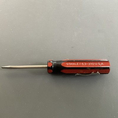 Vintage Stanley 63-310 Pocket Flat/Slotted Screwdriver,  USA 