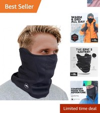Half Ski Mask - Fleece Lined Winter Face Mask - Stretch Neck Gaiter for Cold ...