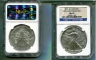 2011 W AMERICAN SILVER EAGLE 1 OUNCE .999 FINE BURNISHED COIN NGC MS69 8165T