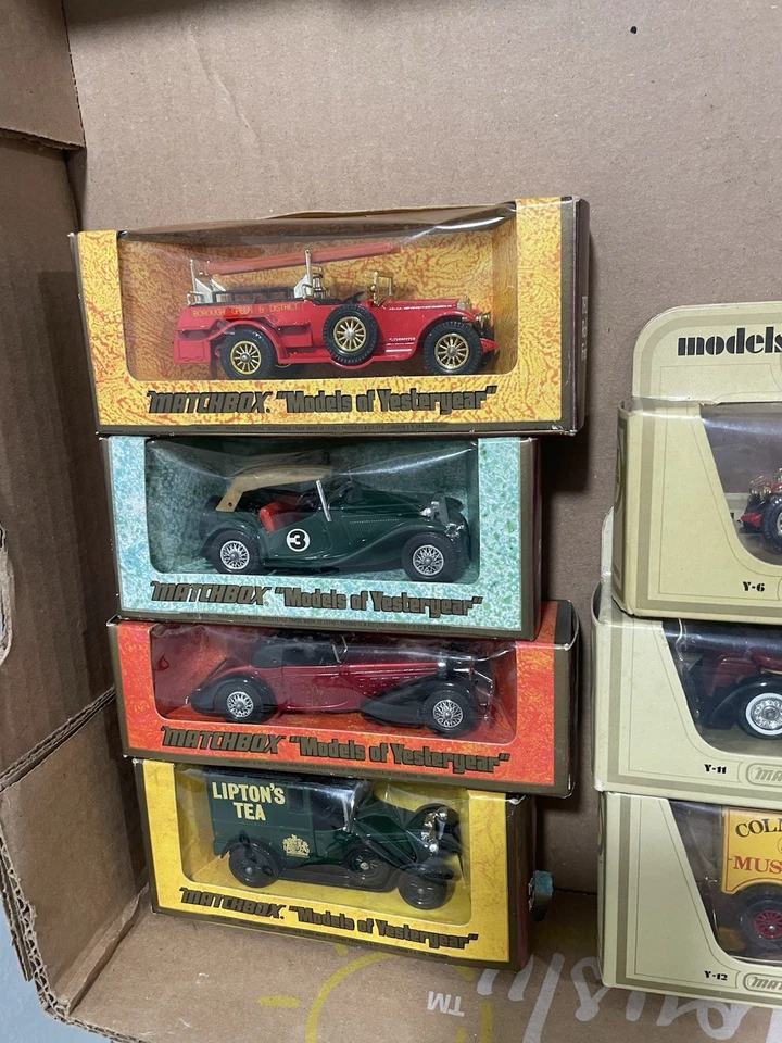 Matchbox Models of Yesteryear  Lot Of 10 Cars  In Boxes Vintage - Image 2 of 4