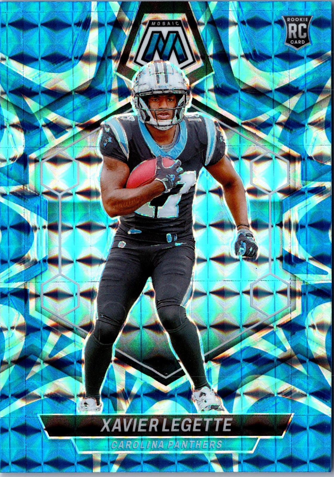 Xavier Legette-2024 Mosaic Reactive Blue Mosaic Prizm RC #332 Panthers
