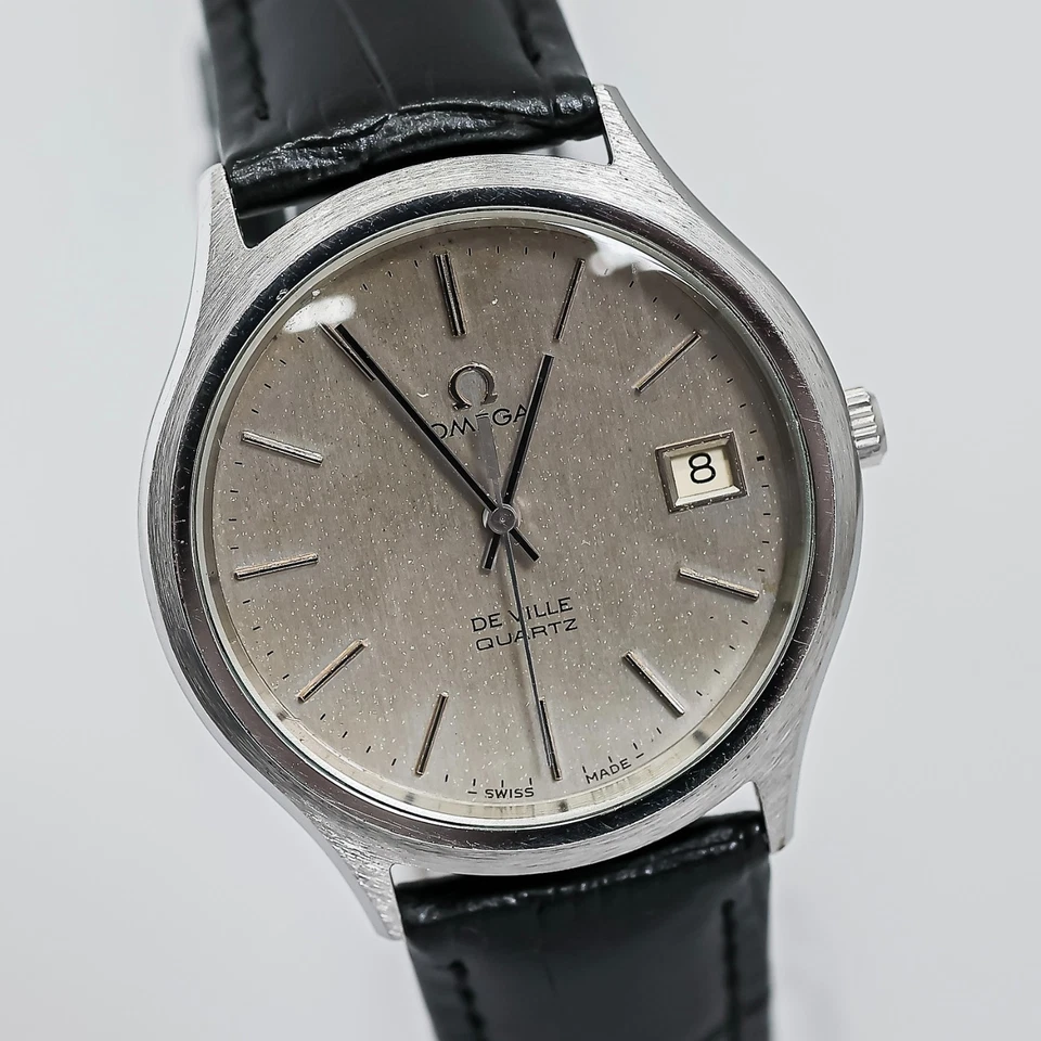 Vintage 1979 *NEAR MINT* OMEGA De Ville Cal.1342 Quartz Push Crown Date 35mm Men - Image 3 of 4
