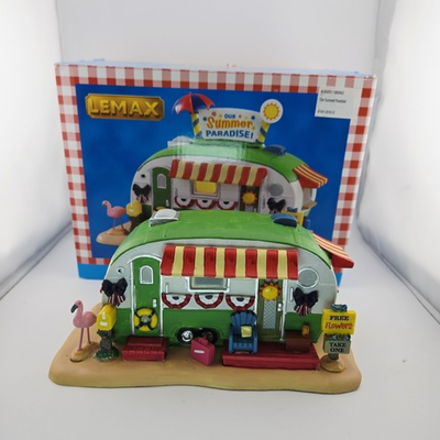 #ad Lemax Our Summer Paradise Lighted Porcelain Building Camper Trailer 95453 2019 $39.99