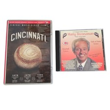 Cincinnati Reds Vintage World Series Films Dvd MLB & Marty Brennaman Tribute Cd