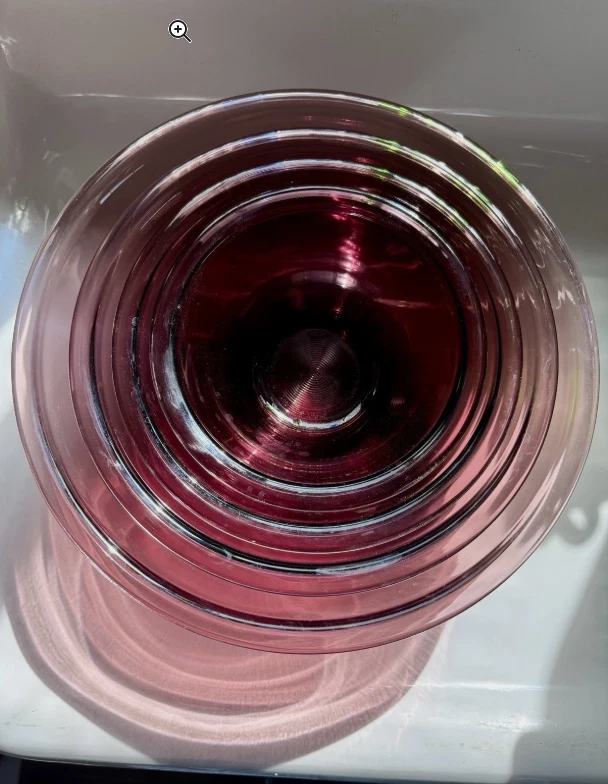 Vintage Pyrex Plum Glass Nesting Mixing Bowl Set 4 Pc Mid Century MCM Kitchen