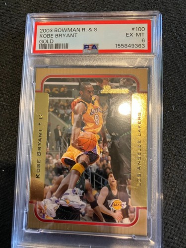 Topps 2003 Bowman Rookies & Stars Kobe Bryant Gold #100 Lakers PSA 6