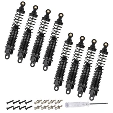 8Pcs Black RC Shock Absorbers Oil Aluminum Alloy Shock Spring Absorber Damper...