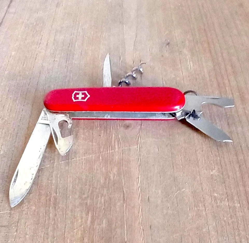 Ancien vintage Victorinox Spartan Couteau de Poche Suisse, Léger, Multitool - Photo 3/4