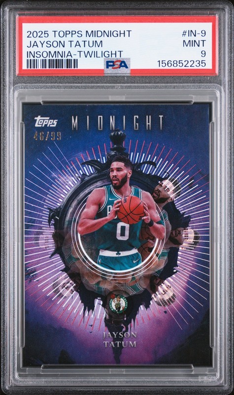 2025 TOPPS MIDNIGHT INSOMNIA TWILIGHT #IN-9 JAYSON TATUM 46/99 PSA 9
