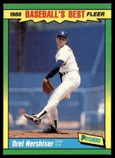 1988 Fleer Baseball's Best Sluggers vs Pitchers Orel Hershiser Los Angeles