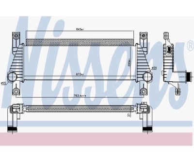 NISSENS Intercooler, charger 96222