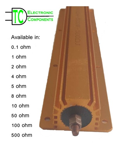500W Aluminium Shell Wire wound Resistors High Power 0.5KW 0.1 ohm to 500 ohms - Picture 4 of 8