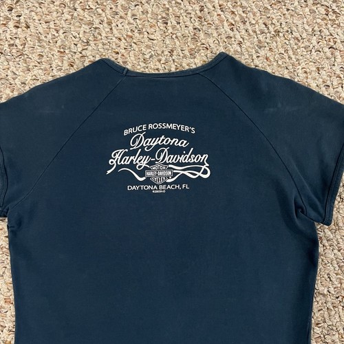 Harley Davidson Tshirt Womens Daytona Beach Florida Short Sleeve Pullover - Picture 6 of 11