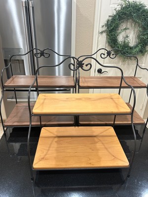 Longaberger Small Bakers Rack w/2 Woodcrafts Shelves - Choice of Color ...