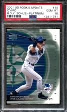 2001 Upper Deck Rookie Update Platinum Ichiro Suzuki PSA 10 only 25 made pop 1