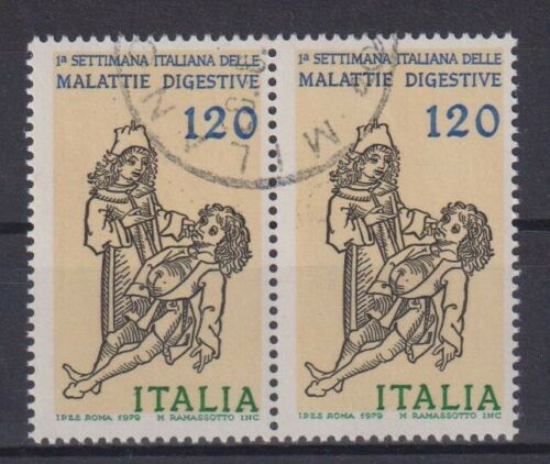 Italien: Nr. 1664 gestempelt Paar / Verdauungskrankheiten - Bild 1 von 1