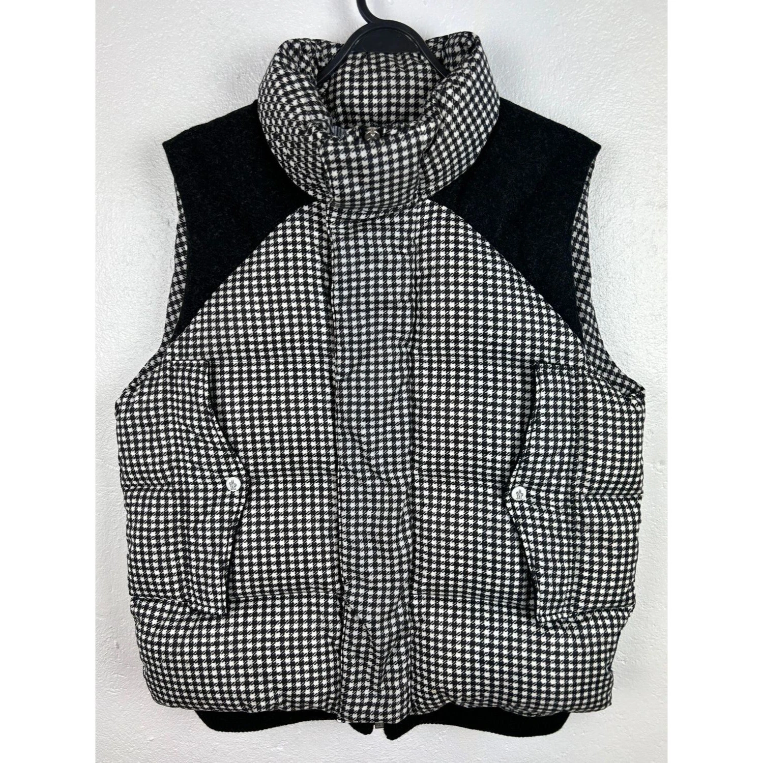 Moncler — RRP $2066 Moncler Gamme Bleu Houndstooth Down Vest F/W 2011 Size L